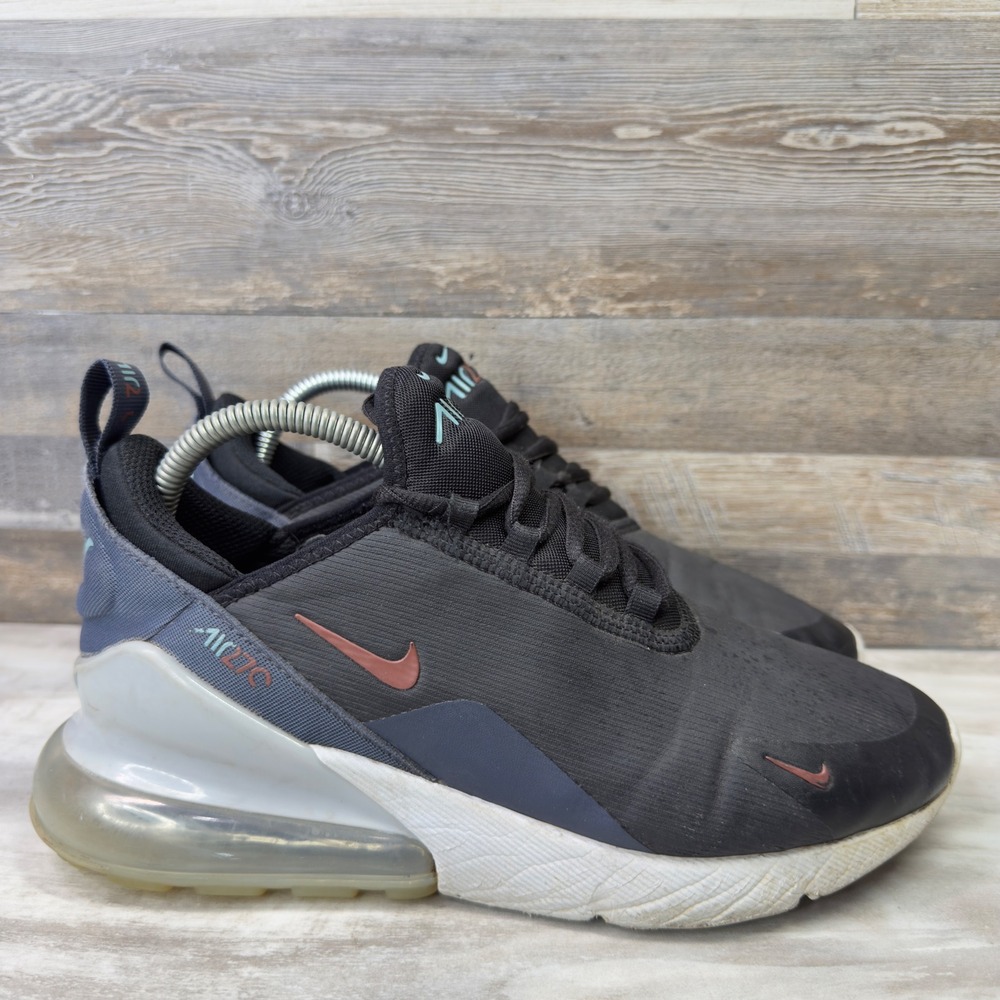 Nike Air Max 270 Black Thunder Blue Dark‎ Pony FV4070-001 Size 7Y (WMNS 8.5)